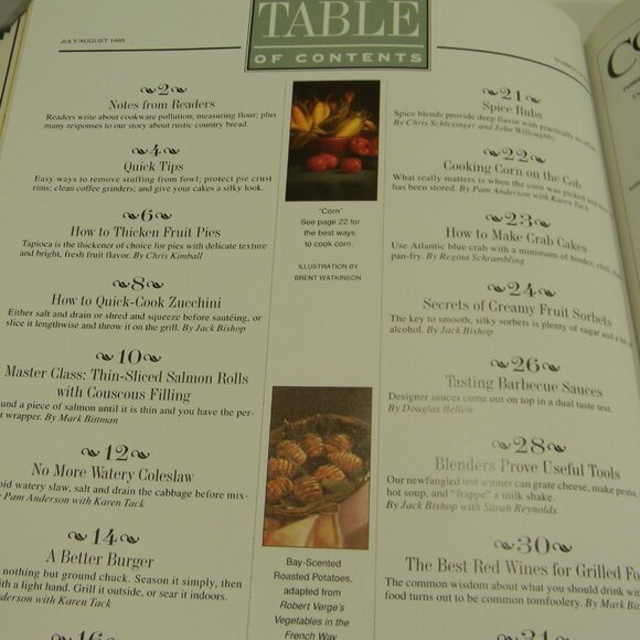 1995 Cooks Illustrated Collection Cookbook Beautifully Illustrations and Photos - Picture 7 of 9